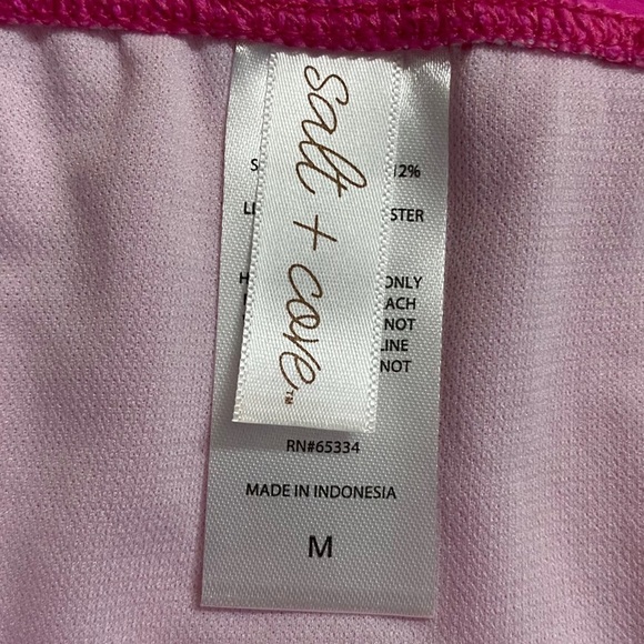 Salt and Cove Pink Textured Lined Hipster Bikini Swim Bottom Medium M - Picture 5 of 14